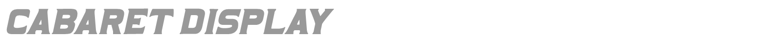 Cabaret Display font preview